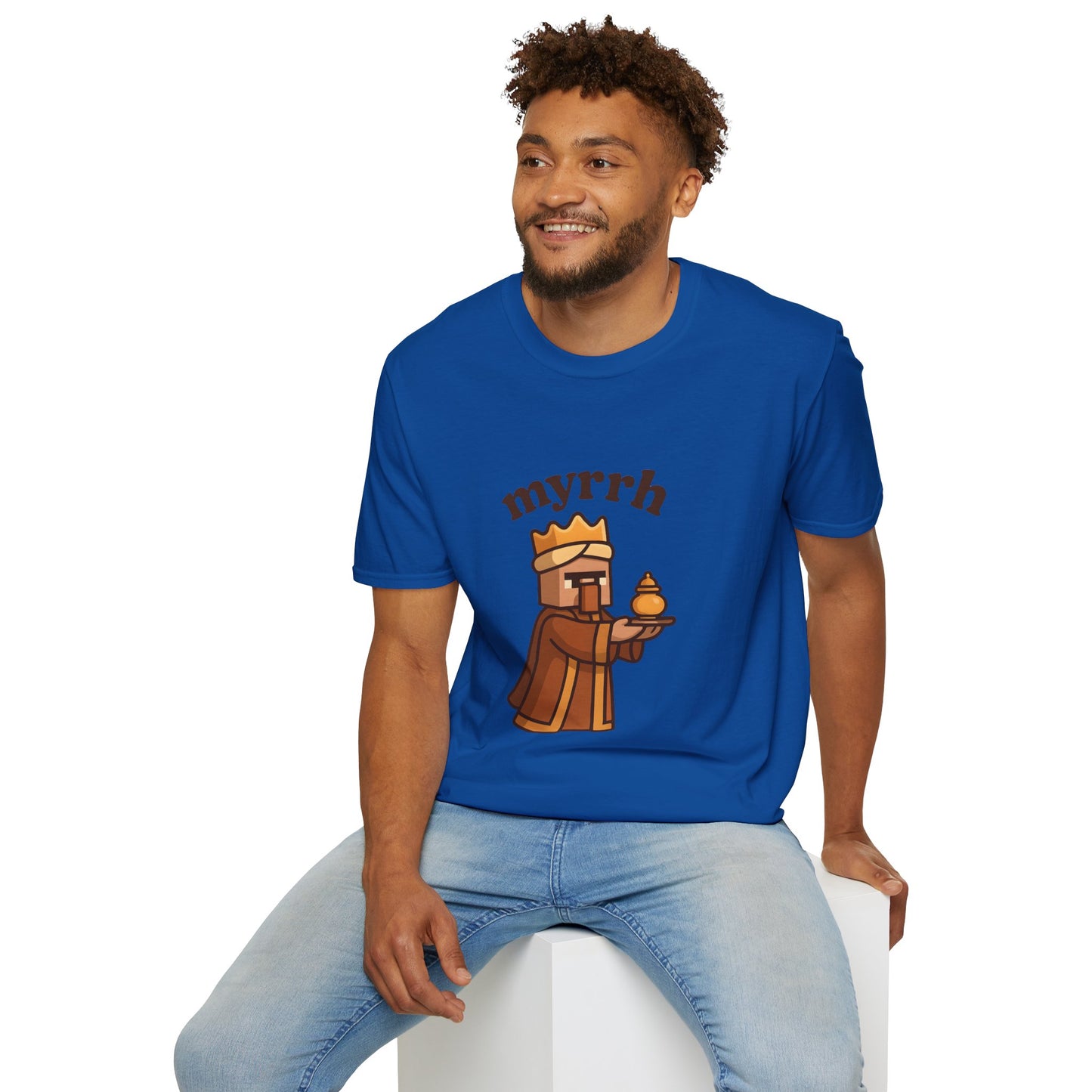 Myrrh Wiseman Village Guy Unisex Cozy Graphic Tee For Everyday Wear From Blessed To Be LLC