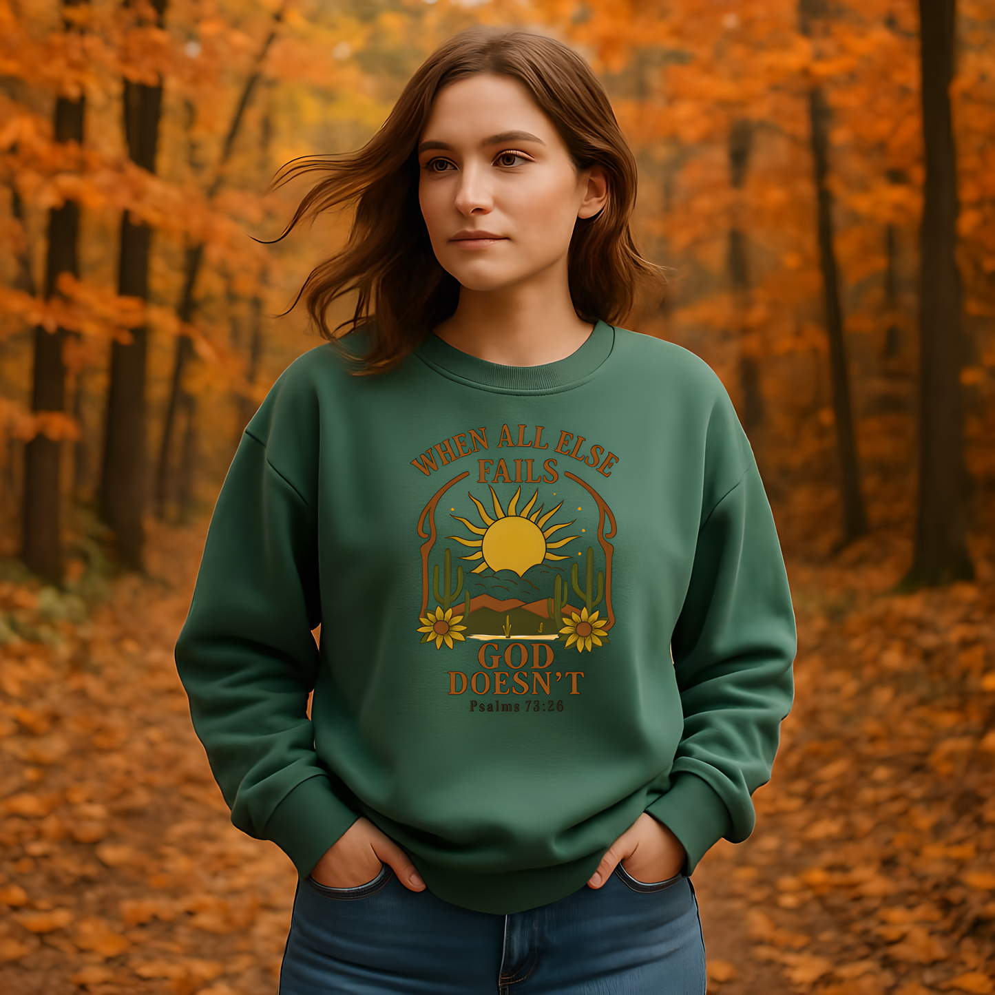 When all else fails God doesn't, Comfort Colors Unisex garment-dyed sweatshirt, from Blessed To Be LLC