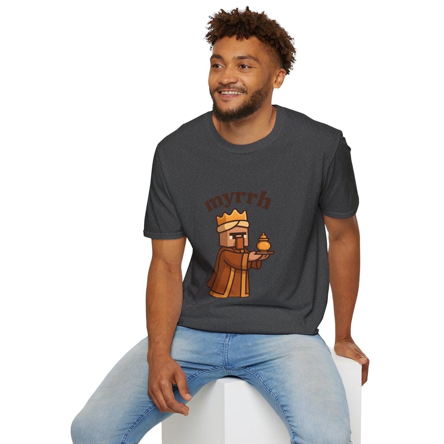 Myrrh Wiseman Village Guy Unisex Cozy Graphic Tee For Everyday Wear From Blessed To Be LLC