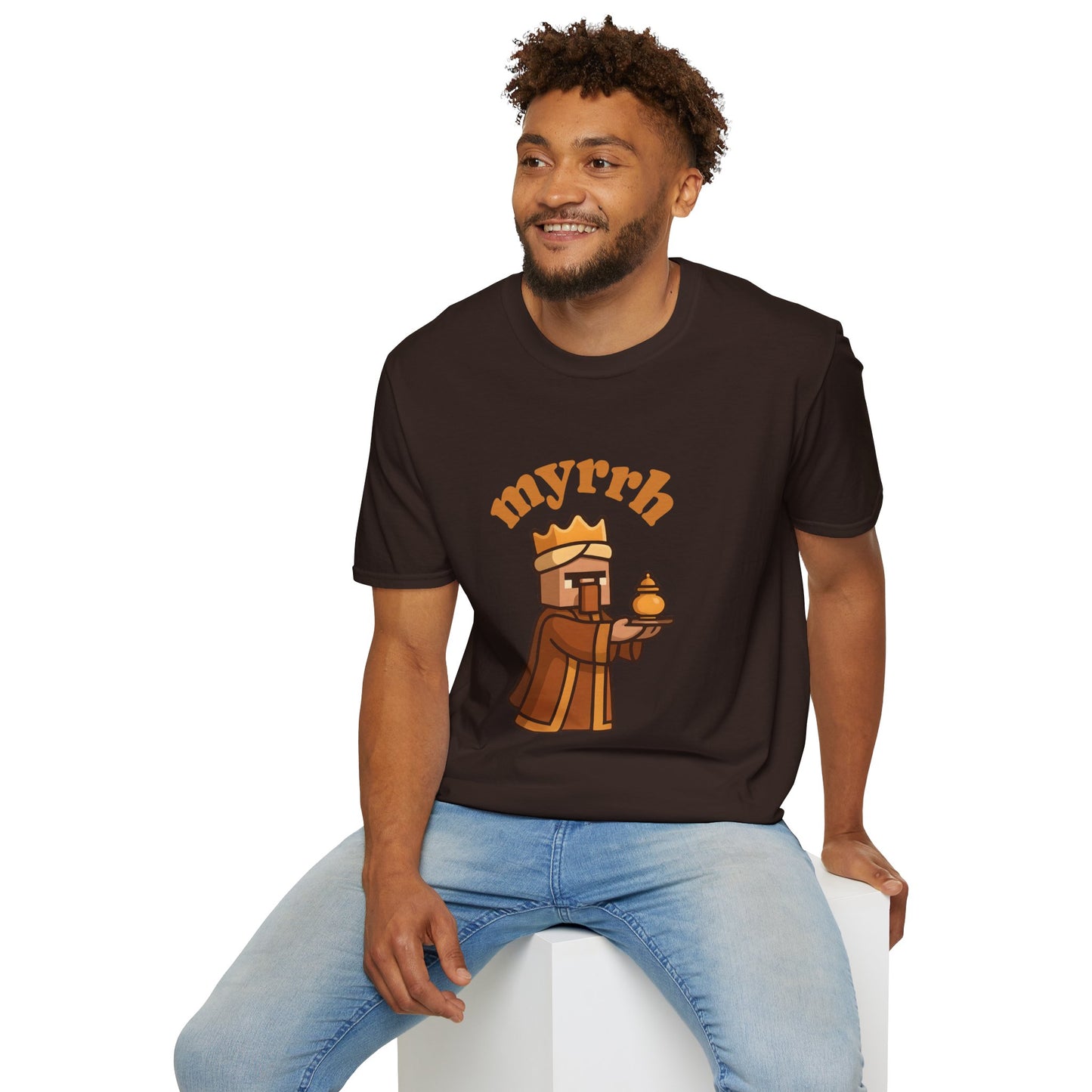 Myrrh Wiseman Village Guy Unisex Cozy Graphic Tee For Everyday Wear From Blessed To Be LLC