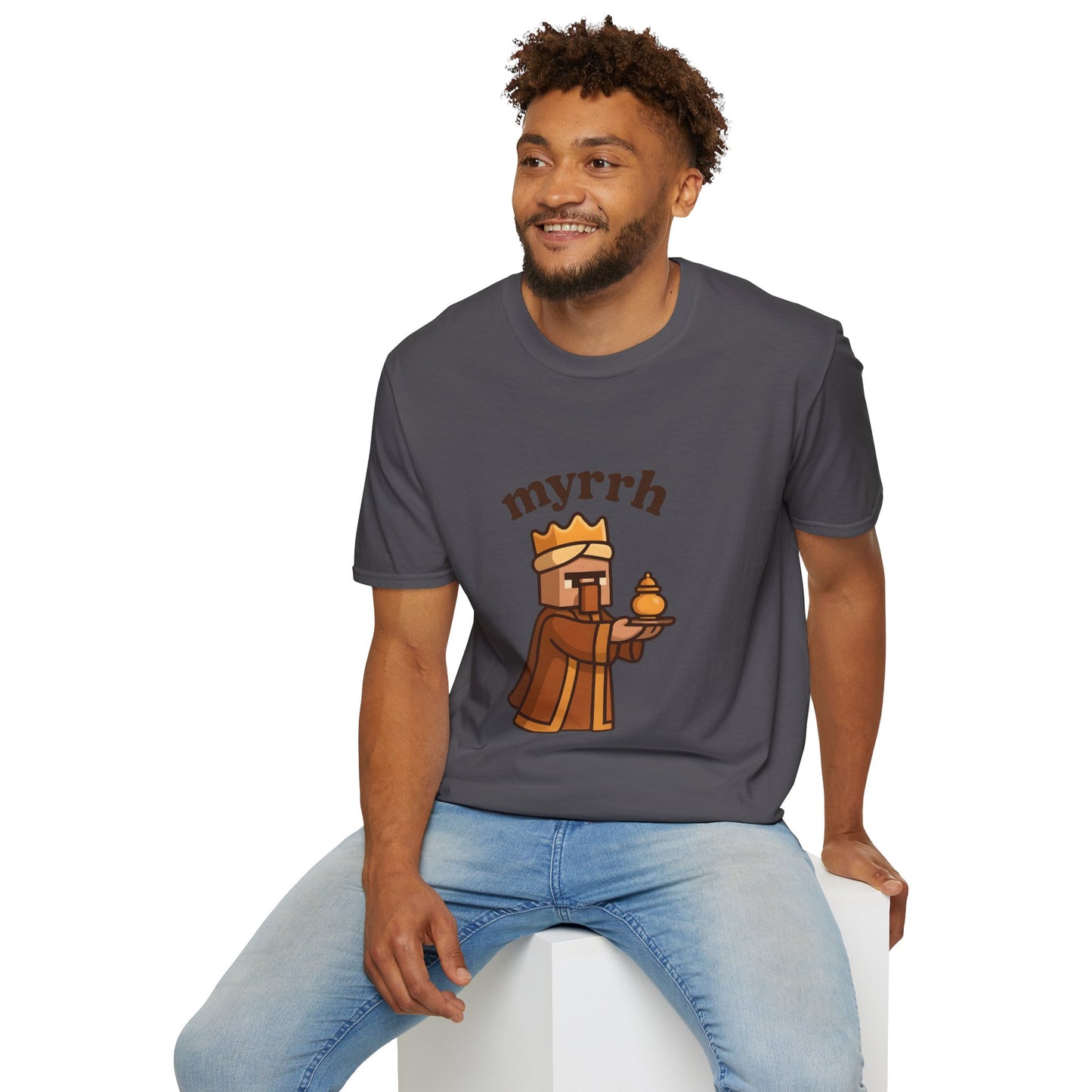 Myrrh Wiseman Village Guy Unisex Cozy Graphic Tee For Everyday Wear From Blessed To Be LLC