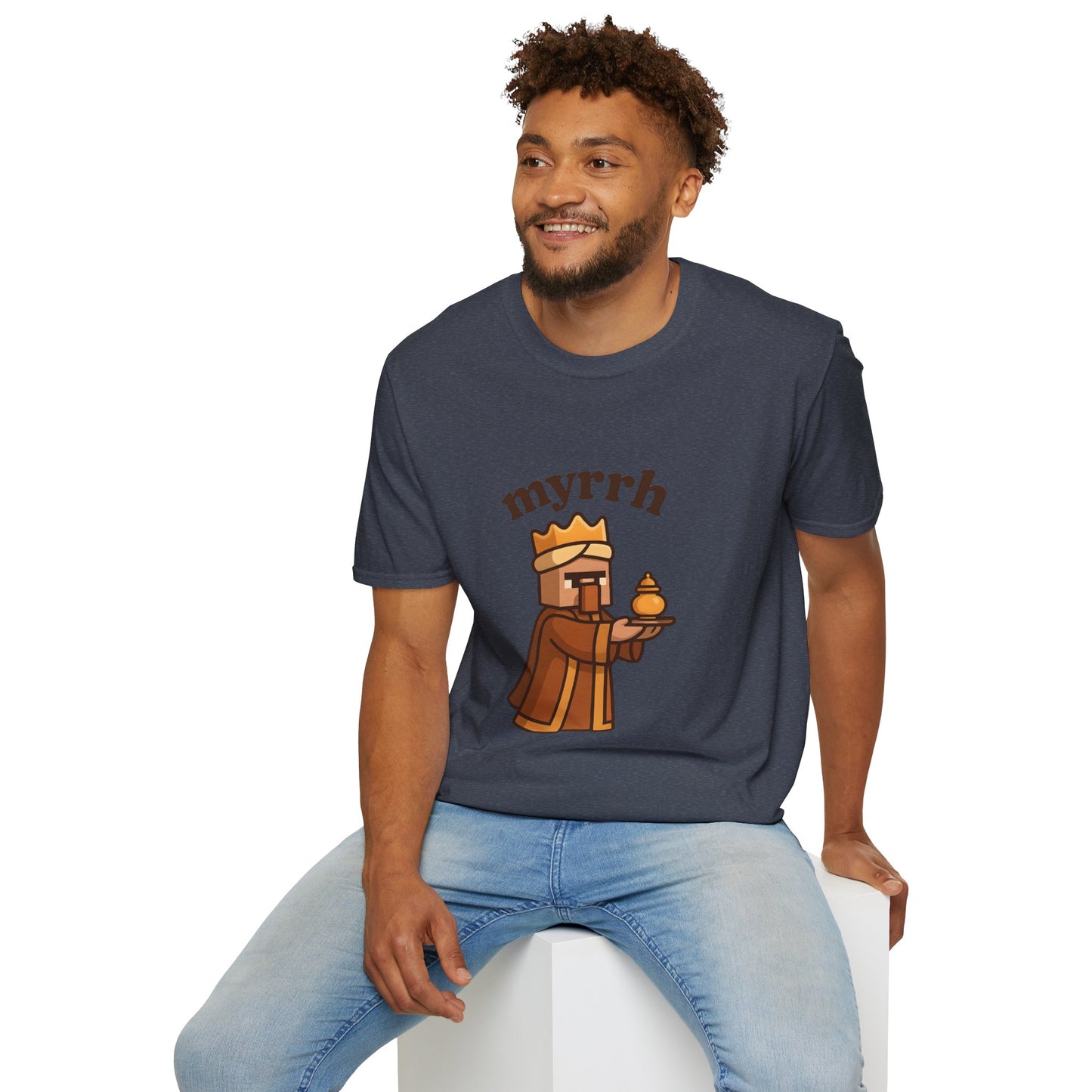 Myrrh Wiseman Village Guy Unisex Cozy Graphic Tee For Everyday Wear From Blessed To Be LLC