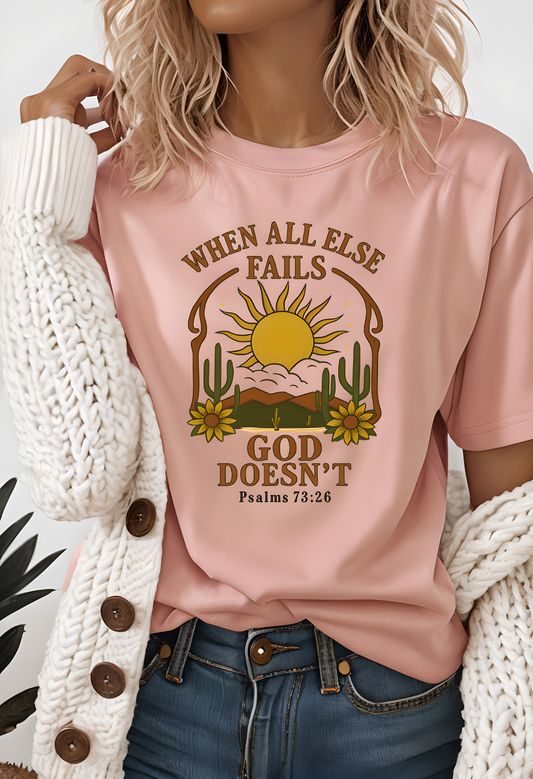 When All Else Fails God Doesn't, Comfort Colors Unisex garment-dyed heavyweight t-shirt, From Blessed To Be LLC